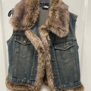 Newport News Boho Hippie Denim Vest